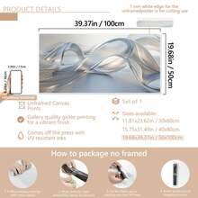 Tranh sơn dầu trừu tượng gradient hiện đại (1/2 bức), thích hợp trang trí trong nhà/ngoài trời ở phòng khách, phòng ngủ và phòng ăn - Thiết kế tối giản đương đại, trang trí tối giản và chất liệu mịn màng, tranh nghệ thuật phòng khách, tranh trừu tượng, tranh canvas, tranh phong cách cô gái, tranh trích dẫn truyền cảm hứng, trang trí nhà cửa, tranh canvas treo tường - A - Xem 14