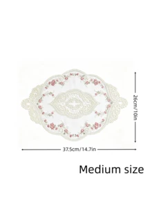 ALMAMARA 1/2/3pcs Luxury Silver Rectangular Decorative Tray, Embossed With Exquisite Floral Pattern, Featuring Premium Woven Edge And Curved Metal Handles, Elegant Multi-Purpose Decorative Tray, Suitable For Tea, Coffee, Party, Wedding And High-End Home Decor - Multicolor - View 20