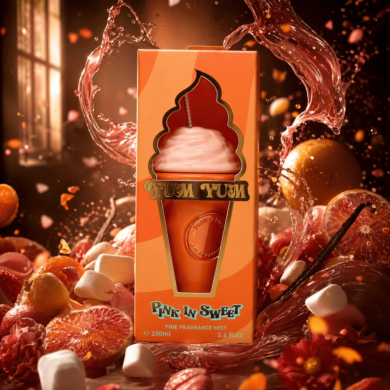 Khadlaj PINK IN SWEET - YUM YUM ORANGE 100ML Women's Perfumed Mist | Fragrance Mist Collection - Sweet - View 1