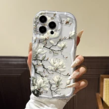 Ốp lưng điện thoại TPU màu trắng ngà thanh lịch, bao phủ toàn diện, tương thích với iPhone 14 Pro Max, 13/12/11 Pro Max, 15 Pro Max, XR/XS Max/XS, Soft 7/8, Wave Edge 16/16 Pro Max, chống rơi 13 Pro Max, 17/17 Air/17 Pro Max, 12 Mini, ốp bảo vệ điện thoại thời trang dành cho nữ. - Nhiều màu - Xem 4