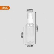 1个便携式防漏可重复灌装真空透明化妆品喷雾瓶，适用于旅行护肤品粉底液、精华液、面霜、乳液、爽肤水、喷雾、液体化妆品、洗漱用品、洗发水、保湿霜、防晒霜、护手霜等。 - 無色 - 查看 33