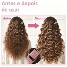 Multifunctional Curling Comb For Curly, Frizzy, And Straight Hair - Morado - Ver 3