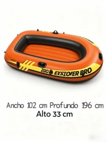 Botes inflables resistentes, botes inflables ligeros, botes inflables portátiles aptos para adultos y niños, botes inflables para piscina, playa y acampada, botes inflables de ocio - barco de natación - Ver 13
