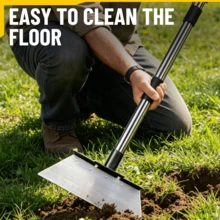 Multifunctional Garden Cleaning Shovel, Heavy Duty Steel Flat Shovel With 59" Adjustable Handle, Snow Ice Scraper, Outdoor Spade Tool For Weeding, Lawn Edging, Digging, Ice Removal - Assembled Shovel - View 7
