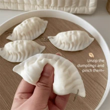 1pc Realistic Dumpling Squeeze Toy - Japanese Style Pan-Fried Dumpling Squeeze Toy - Japanese & Korean Style Hanging Decor Soft Squeeze Toy - Finger Squeeze Toy - Stress Relief Squeeze Toy - Anxiety Relief Squeeze Toy - Novelty Stress Relief Gadget - 2026 New Model - Gift For Friends - Collectible Gift - Holiday Gift - Birthday Gift - Thoughtful Item - Multicolor - View 9