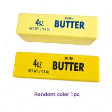 1pc Slow Rebound Stress Relief Toy: Realistic Salted Butter Shaped, Soft Slow Rebound, Suitable For Teenagers And Adults, Ideal For Desktop Play And Anxiety Relief - NNL28 - View 12