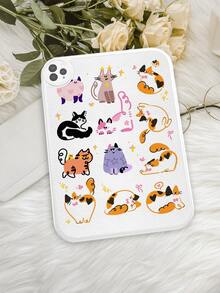 适用于三星 Galaxy Tab A7 LITE、Pro 11 英寸（2021 款，第十代）的可爱卡通猫咪图案防震平板电脑保护套（1 件装） - 彩色 - 查看 10