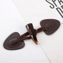 1pc Faux Leather Coat Button - Decorative Clothing Button, Adjustable Jacket Button, Suitable For Decorating Various Types Of Garments Such As Coats, Windbreakers, Jackets, Etc. - Multicolor - View 14