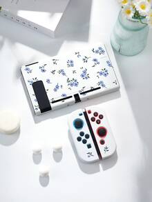 1pc Floral Plant Pattern Protective Case, Compatible With Switch 2 (2025), For Nintendo Switch NS/Switch OLED, Accessories For Switch 2 Console, Storage Bag, Switch Protective Cover, Romantic Gift For Switch Players - Multicolor - View 3