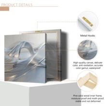 Tranh sơn dầu trừu tượng gradient hiện đại (1/2 bức), thích hợp trang trí trong nhà/ngoài trời ở phòng khách, phòng ngủ và phòng ăn - Thiết kế tối giản đương đại, trang trí tối giản và chất liệu mịn màng, tranh nghệ thuật phòng khách, tranh trừu tượng, tranh canvas, tranh phong cách cô gái, tranh trích dẫn truyền cảm hứng, trang trí nhà cửa, tranh canvas treo tường - A - Xem 7