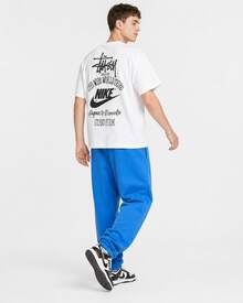 Nike x 聯名 撞色Logo字母印花美式復古圓領短袖T卹 美版 男款 白色 - 白色 - 查看 8