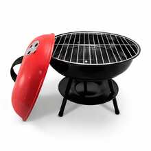 ANDROMEDA INC Portable Charcoal Grill, Stainless Steel, Red - A - View 3