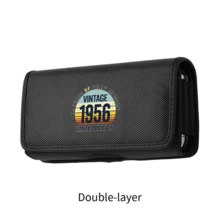 Men's Multifunctional Mobile Phone Waist Bag (Available In Single-Layer/Double-Layer Specifications), Unique "1956" Letter Print, Men's Retro Style Outdoor Tactical Waist Bag - Multicolor - View 10