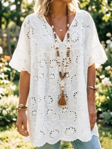 Women Tops - White - View 2
