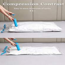Vacuum Storage Bag Kit, 5 Pieces, 50x60cm, With Manual Pump, Compact, Airtight, For Home Organization In Bedrooms And Wardrobes. - Xem 5