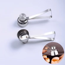 1 pieza Abridor de huevos de acero inoxidable, Rompedor de cáscara de huevo, Batidor de huevo de arroz glutinoso, Herramienta para romper cáscaras, Perforador de agujeros en huevos, Cortador de cáscaras, Utensilio de cocina creativo - Plateado - Ver 6