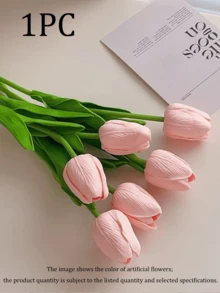 3 Peças Flores de Tulipa Artificiais, Branco/Rosa/Amarelo/Vermelho, Adequadas para Decoração Doméstica, Decoração de Sala de Estar/Quarto, Plantas Artificiais, Decoração de Primavera, Casamento, Quarto, Mesa, Decoração de Jardim, Acessórios de Quarto, Decoração de Primavera, Presente de Verão, Presente para Ele, Presente para Ela - Multicolorido - Visão 25