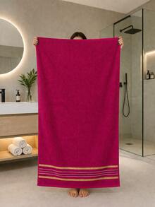 3 Large Bath Towels 100% Cotton 68x135cm – Comfort, Softness And Absorbency - Lightness And Sophistication For Daily Use. - Assorted Colors - View 3