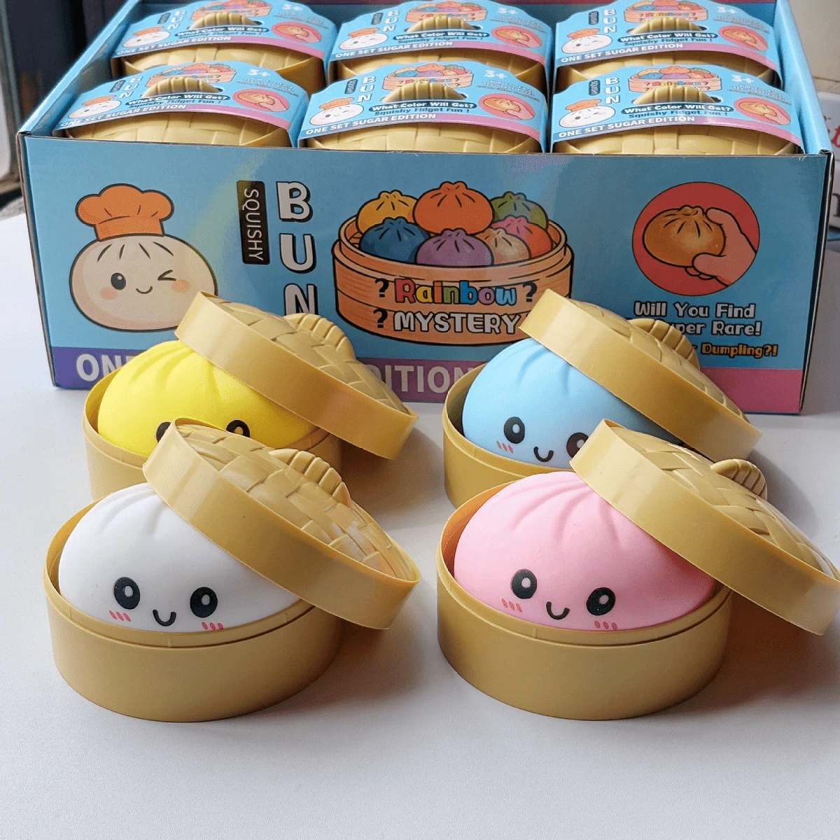 Đồ chơi hình búi tóc giả giảm căng thẳng, đàn hồi chậm, đồ chơi bóp nặn chân thực, quà tặng thư giãn độc đáo dành cho người lớn. - Nhiều màu - Xem 1