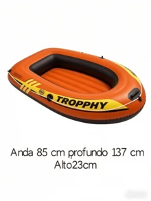 Botes inflables resistentes, botes inflables ligeros, botes inflables portátiles aptos para adultos y niños, botes inflables para piscina, playa y acampada, botes inflables de ocio - barco de natación - Ver 12
