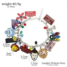 Pulsera de aleación de la serie , diseño de combinación de múltiples colgantes, combinación de bombilla y letra, regalo navideño, pulsera de pareja, regalo de Navidad - Multicolor - Ver 3