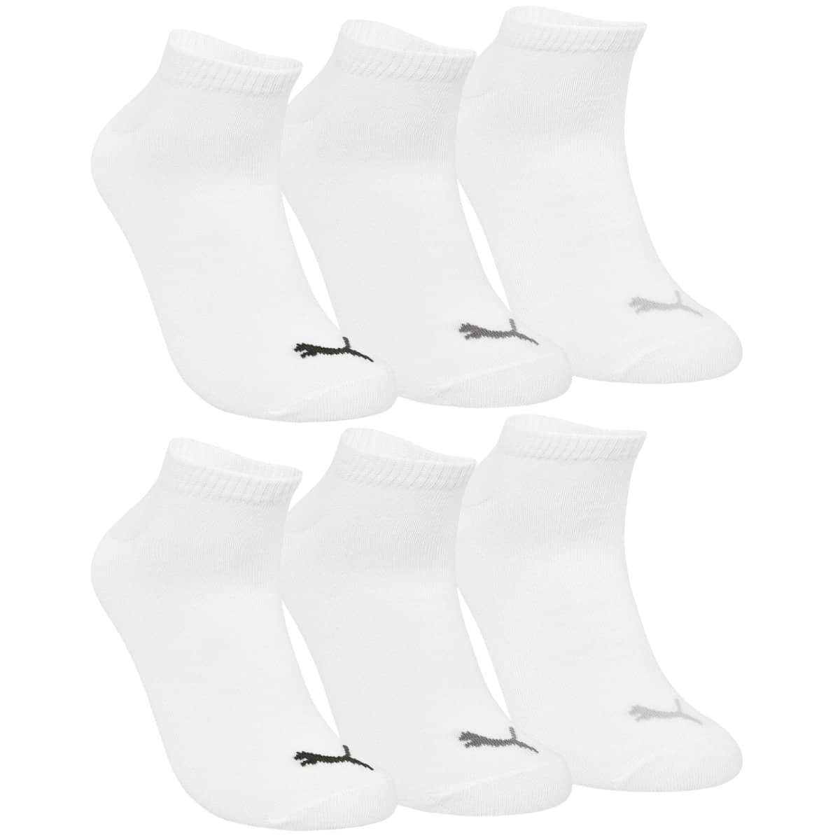 Kit With 6 Pairs Of Puma Men's Short Socks, Plain, Basic, Sporty, True Heel, Sport 4520 - 白色 - 查看 1