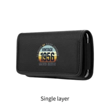 Men's Multifunctional Mobile Phone Waist Bag (Available In Single-Layer/Double-Layer Specifications), Unique "1956" Letter Print, Men's Retro Style Outdoor Tactical Waist Bag - Multicolor - View 9