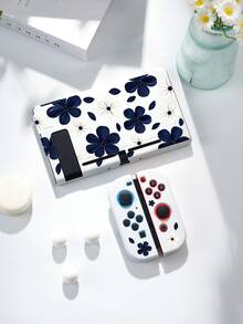 1pc Deep Blue & White Floral Pattern Protective Case/Cover, Compatible With Switch2 (2025), Switch NS, Switch OLED, Switch Lite, Accessories For Switch 2nd Gen/Switch, Full Set Including Storage Bag, Game Card Case, Best Gift For Switch Players - Multicolor - View 25