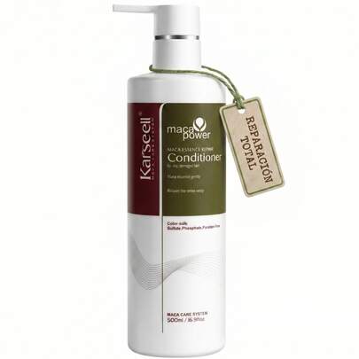  KARSEELL Professional Hair Conditioner 500ml Enriched With Hydrolyzed Collagen Argan Oil Coconut And Shea That Provides Intense Nutrition Deep Hydration And Visible Repair Ideal For Dry Damaged Dyed Curly Straight Afro Hair With Frizz Split Ends Or Lack Of Shine Its Advanced Formula Facilitates Detangling Reduces Breakage Strengthens The Hair Fiber And Restores Softness Elasticity And Shine With Continued Use Leaves Hair Manageable Light And Healthy Looking Suitable For Both Women And Men Compatible With All Types Of Hair Routines From Keratin Treatments To Daily Use Perfect Complement To Shampoos Masks And Serums Of The Same Line Turning Each Wash Into A Professional Care Ritual Sulfate Free Silicone Free Paraben Free Respectful Of The Scalp And Color Ideal For Those Looking For A Long Lasting Silky Finish And A High Performance Conditioning Effect.