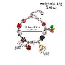 Pulsera de aleación de la serie , diseño de combinación de múltiples colgantes, combinación de bombilla y letra, regalo navideño, pulsera de pareja, regalo de Navidad - Multicolor - Ver 9