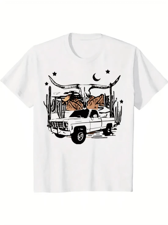 Dam-T-shirts - Vitt - Visa 1