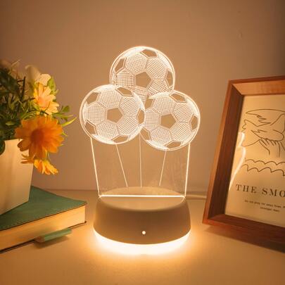 Đèn ngủ 3D hình cầu thủ bóng đá World Cup, điều khiển bằng công tắc, sử dụng nguồn USB, thích hợp trang trí nhiều không gian, là món quà Giáng sinh hoặc sinh nhật lý tưởng cho gia đình và bạn bè.