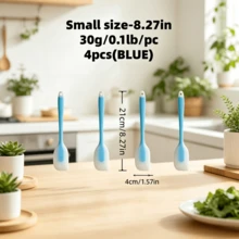 2/4pcs Mini Semi-Transparent Silicone Spatula, Heat-Resistant Scraper Suitable For Jam, Cake, Butter, Cream, Baking, Kitchen Tool, Household Essential - View 15