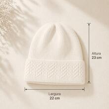 2026 New Adult Unisex Simple Warm Lined Beanie Hat Plain Beanie For Men And Women Model JZ051 - trắng - Xem 2