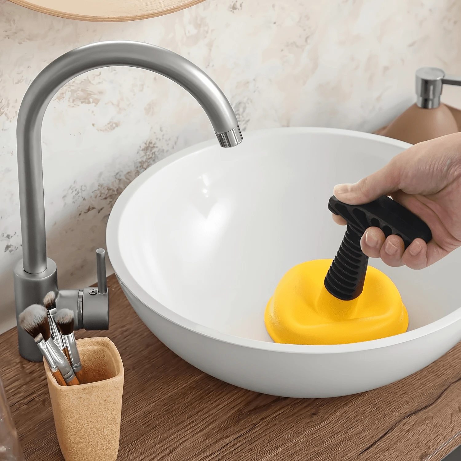 Dụng cụ thông tắc bồn rửa mini, tay cầm ngắn dễ sử dụng, công cụ thông tắc cống mạnh mẽ, thích hợp cho bồn rửa nhà bếp, vòi sen, cống thoát sàn phòng tắm, bồn tắm, màu đỏ.
