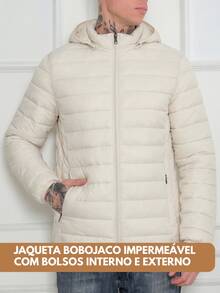 Men's Gominho Jacket, Coat, Blouse For Intense Cold, Nylon, Puffer Jacket - 白色 - 查看 1