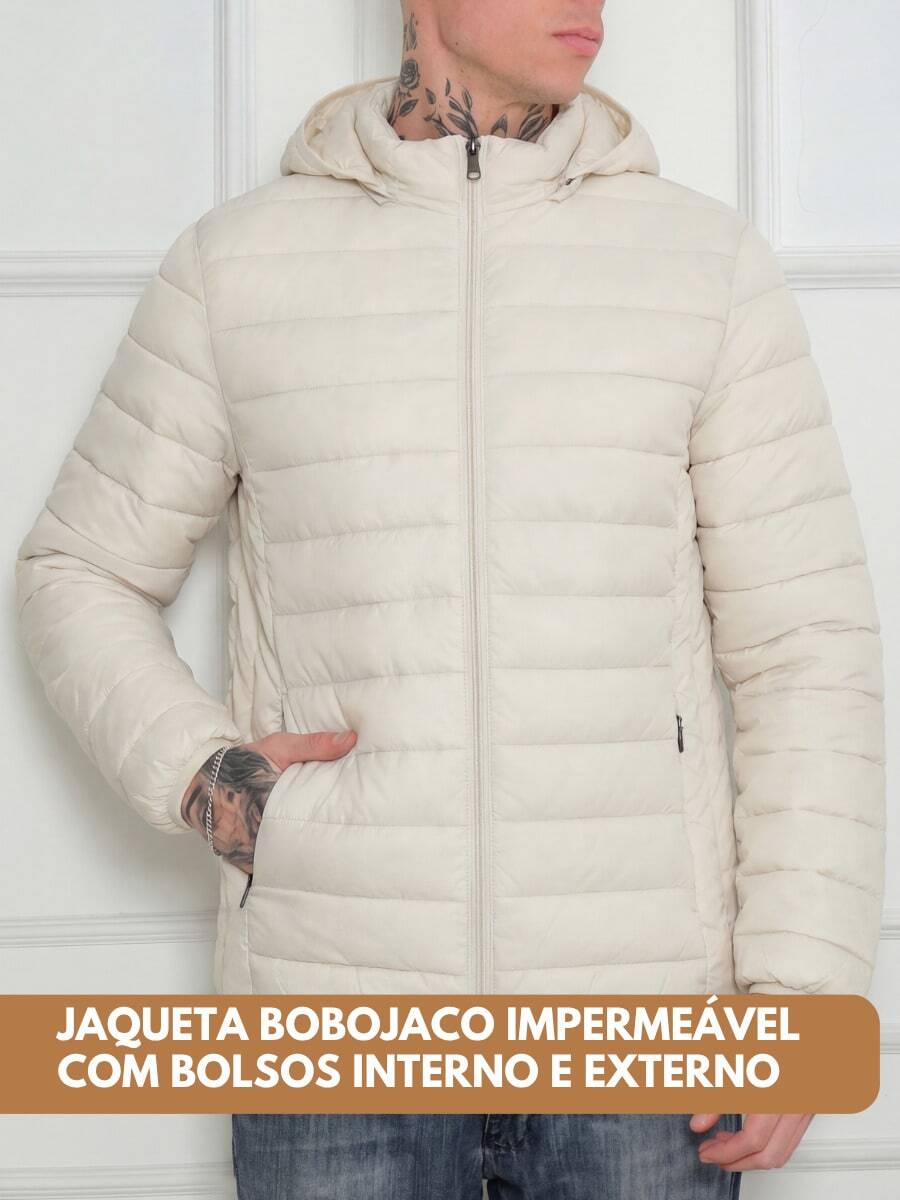 Men's Gominho Jacket, Coat, Blouse For Intense Cold, Nylon, Puffer Jacket - 白色 - 查看 1