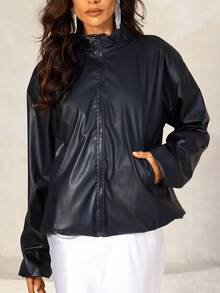 Premium Leather Lined Luxury Bomber Jacket For Autumn And Winter - màu đen - Xem 9