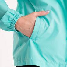 Women's Semi-Lined Sports Windbreaker Jacket, Water Repellent, Durable - 藍晶 - 查看 5