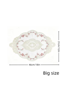 ALMAMARA 1/2/3pcs Luxury Silver Rectangular Decorative Tray, Embossed With Exquisite Floral Pattern, Featuring Premium Woven Edge And Curved Metal Handles, Elegant Multi-Purpose Decorative Tray, Suitable For Tea, Coffee, Party, Wedding And High-End Home Decor - Multicolor - View 13