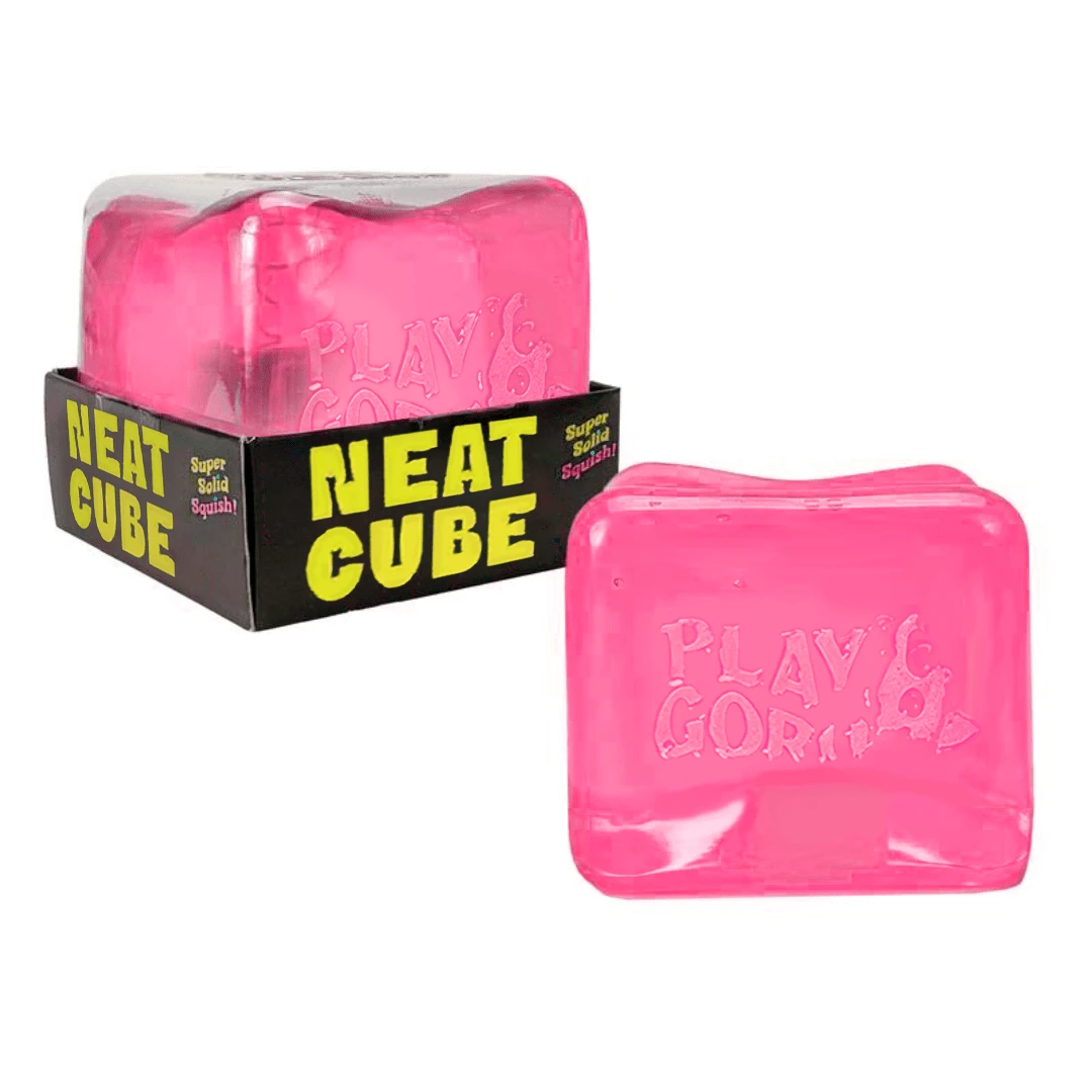 Nee–Jelly Squish Toy, Super Sensory Squeeze Toy - [Jelly Edition] More Fun & Playability, 3.25 Inch Cube(Blue, Purple, Pink) - 粉紅色果凍版 - 查看 1
