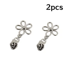 1Pc/2/4Pcs Hollow Flower Shaped Metal Zipper Pulls, Multi-Color Options, Universal Zipper Accessories, Replacement Zipper Pulls For Bags And Clothing - Multicolor - View 15