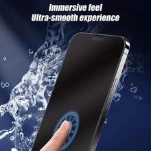 [2-Pack] Matte Privacy Screen Protector Film Compatible With Apple 17/16/15/14/13/12/11 Pro Max Pro Plus X/XS/XS Max, Full Screen Coverage [Non-Glass Material] - Black - View 3