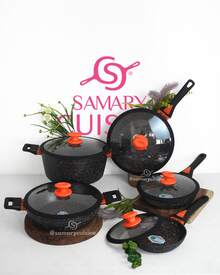 Batería de Cocina Roma 7 Piezas con Recubrimiento de Cerámica Antiadherente Premium | Incluye Olla 7 Litros, Arrocera 28 cm, Sartén Wok 28 cm y Sartenes 20 y 24 cm | Tapas de Cristal Resistentes a Caídas | Cocción Uniforme | Compatible con Estufas de Gas, Eléctricas e Inducción - Ver 12