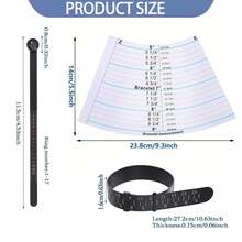 1/2/3件套手链/戒指尺寸测量工具，可测量手链内径12-22厘米，手链周长测量工具，珠宝DIY配件，适用于手链、项链、玉镯测量，珠宝制作和爱好者必备 - 彩色 - 查看 2