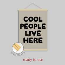 1pc Minimalist "Cool People Live Here" Canvas Wall Art - Unframed Print Poster, Suitable For Modern Home And Office Decor - Multicolor - View 19
