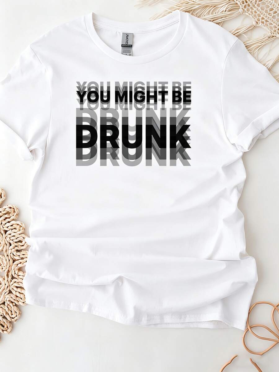 Funny Drunk Shirt: Party Wear Tee For Drink Lovers - White - View 1