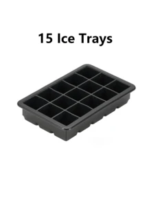 1/2pcs Black Minimalist 15-Cavity Silicone Tray, Suitable For Home, Bar, Club And Outdoor Beverage Preparation, Applicable For Cocktails And Fruit Pairing, Kitchen Utensils, Kitchen Accessories - Multicolor - View 8