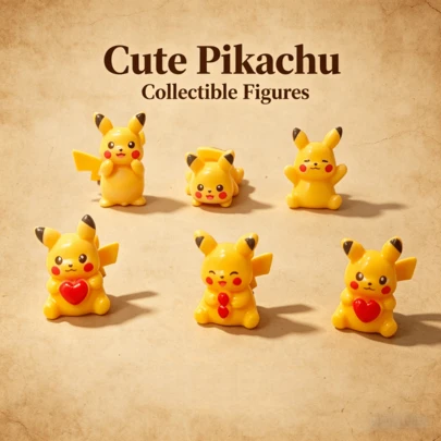pokemon Móc khóa mini Kawaii tự làm, hình hoạt hình, trang trí bằng nhựa, dùng trang trí bàn làm việc và xe hơi.
