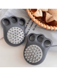 Bàn chải tắm massage bằng silicon cho thú cưng, lược tắm, bình đựng dầu gội, đa năng dùng được cho chó và mèo. - Nhiều màu - Xem 7